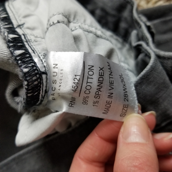 Pacsun| Gray distressed skinny jeans 28×30 - Picture 6 of 10